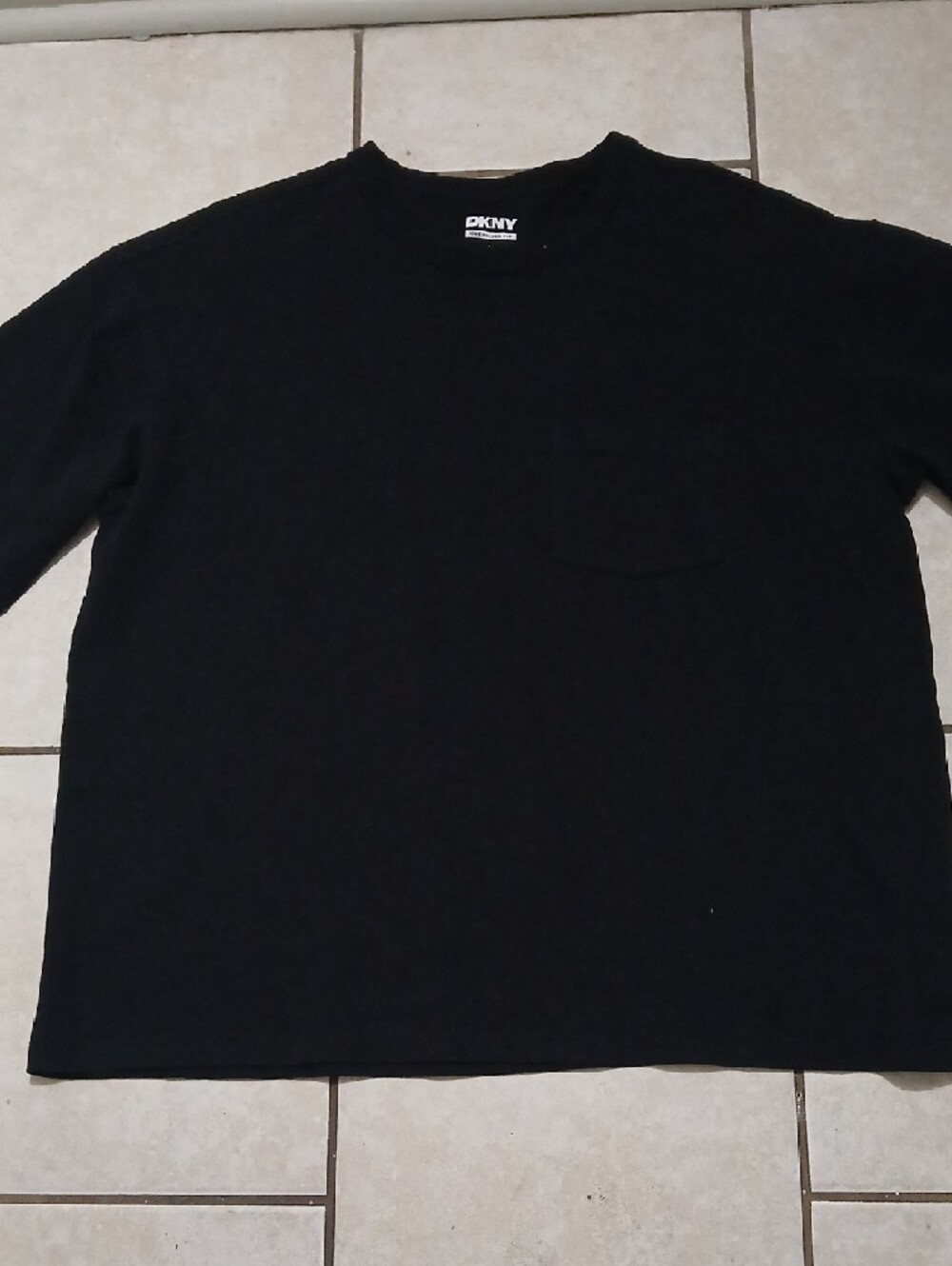 *MUST BE BUNDLED* DKNY Womens Size L Black Short-Sleeve Crewneck Pocket Tee
